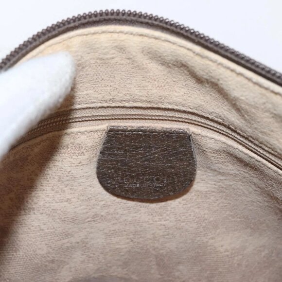 GUCCI GG Supreme Web Sherry Line Bag PVC Beige Gold 001 123 6177 Auth ka654 - Picture 10 of 16